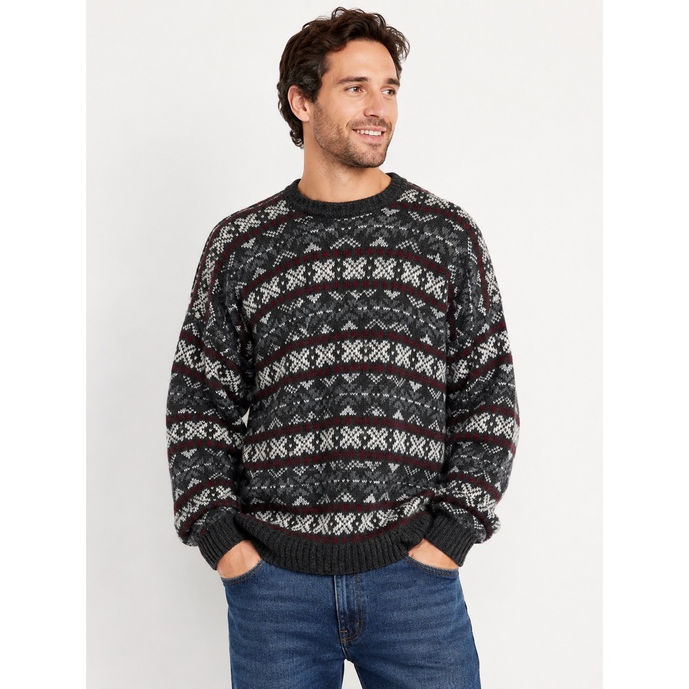 Vintage Resiste Bay Mens Size XXL Fair Isle Nordic Sweater Made USA Heavy Knit - Picture 1 of 12